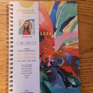 Carolyn Joe 2026 Colorful Abstract Planning Calendar